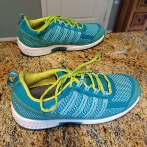 Orthofeet BioFit Coral Stretch Knit Sneakers Womens Shoe Size US 11 EE Turquoise